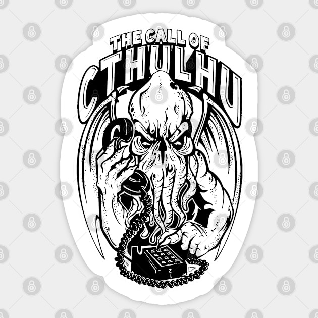 The Call of Cthulhu Sticker by CosmicAngerDesign